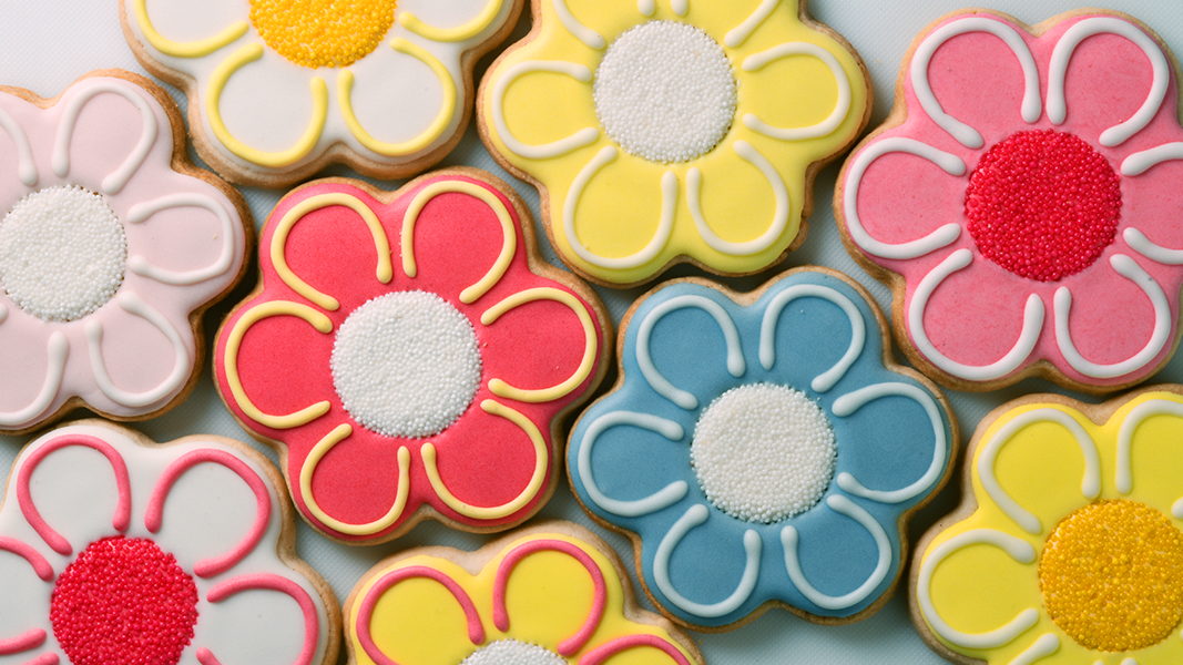 Decorated Flower Cookies