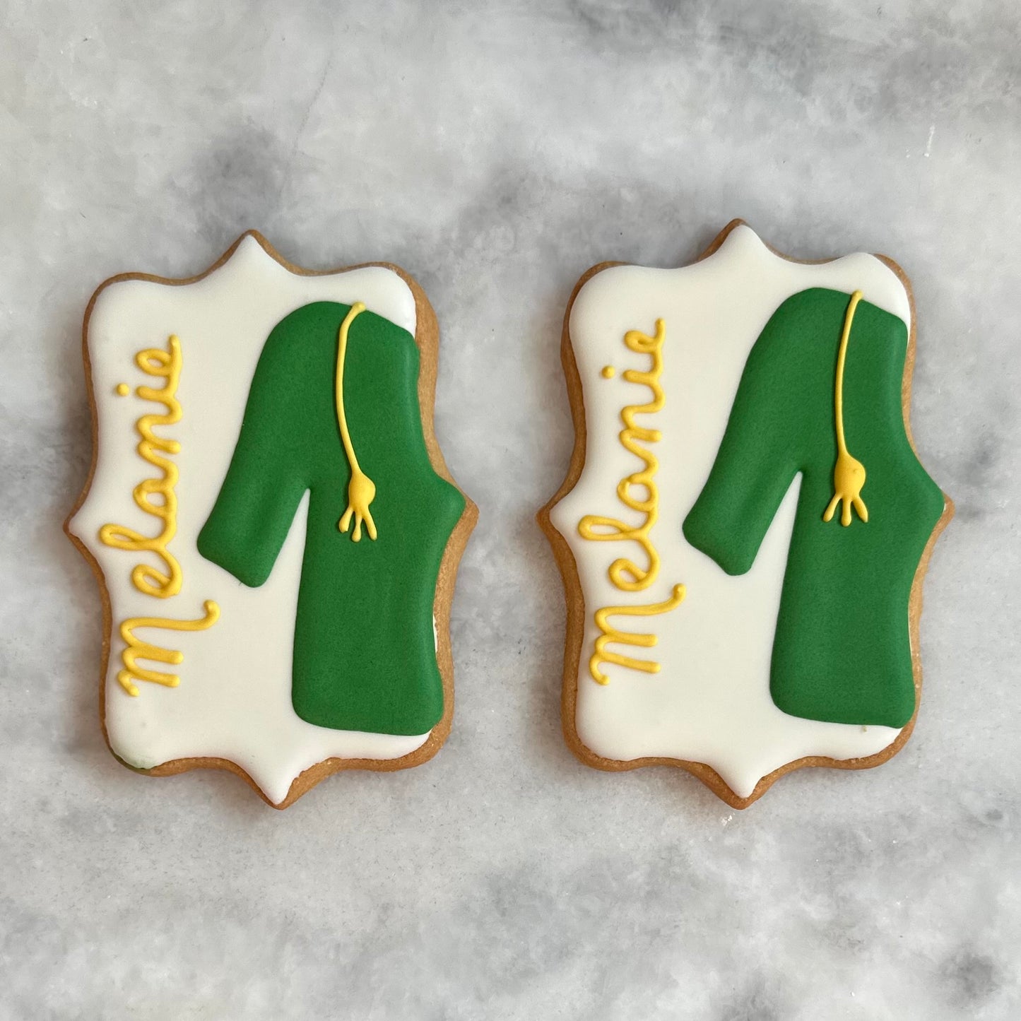 Personalized Graduation Gown Cookies