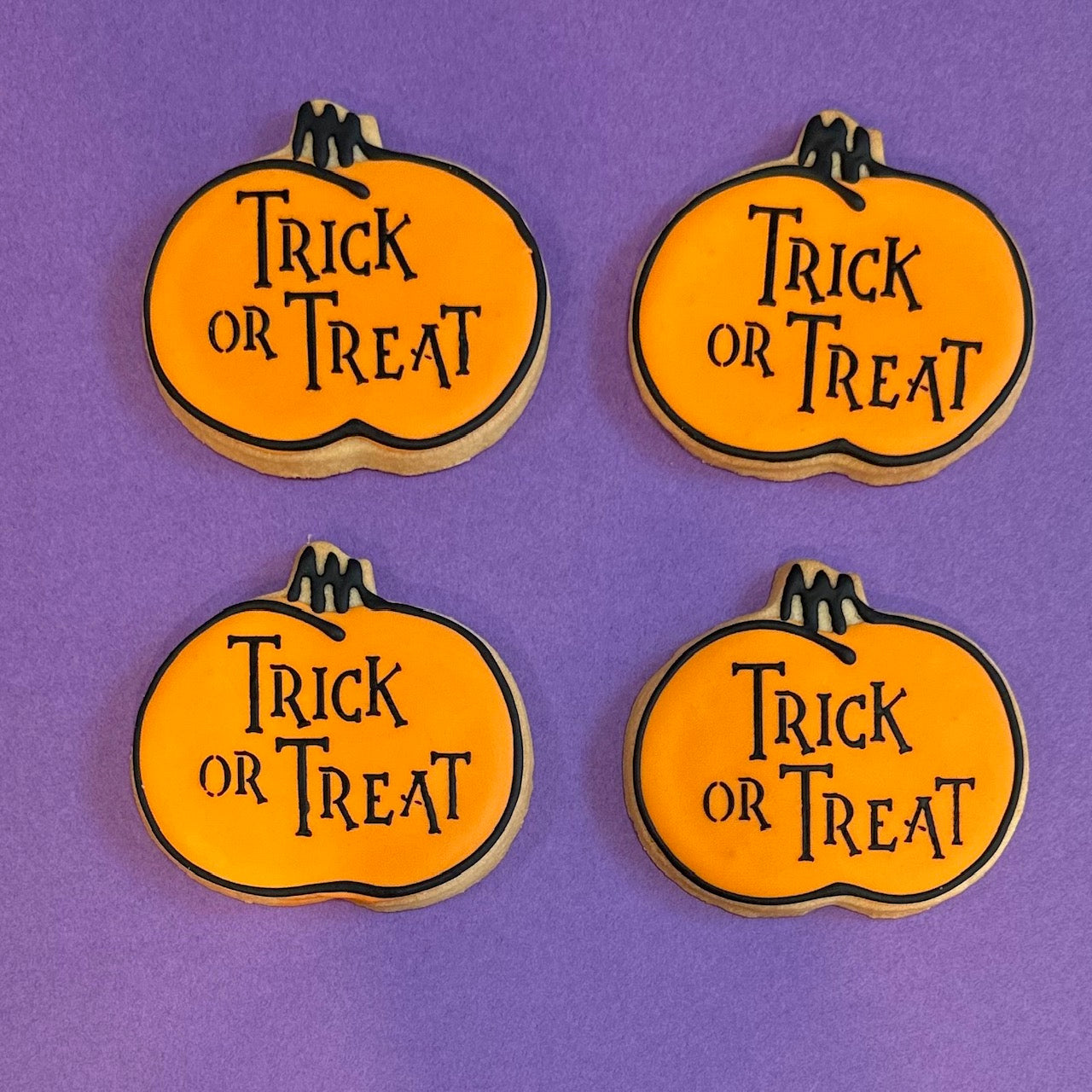 Happy Halloween Pumpkin Cookies