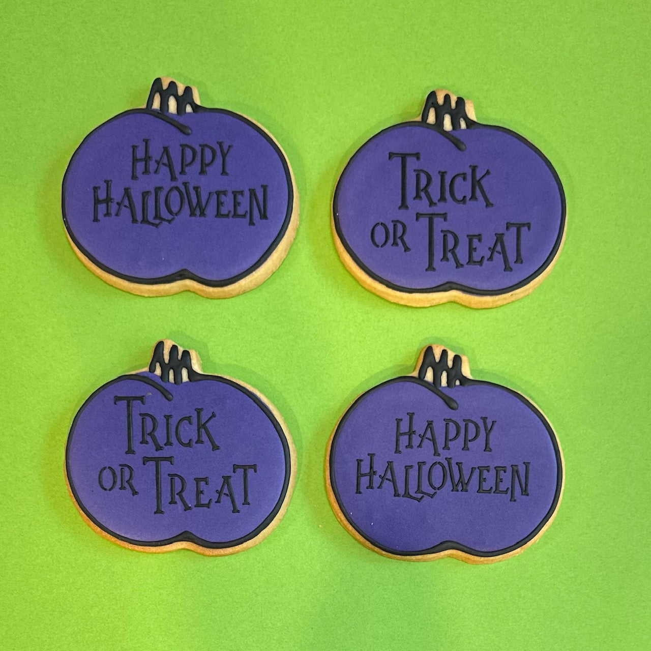 Happy Halloween Pumpkin Cookies