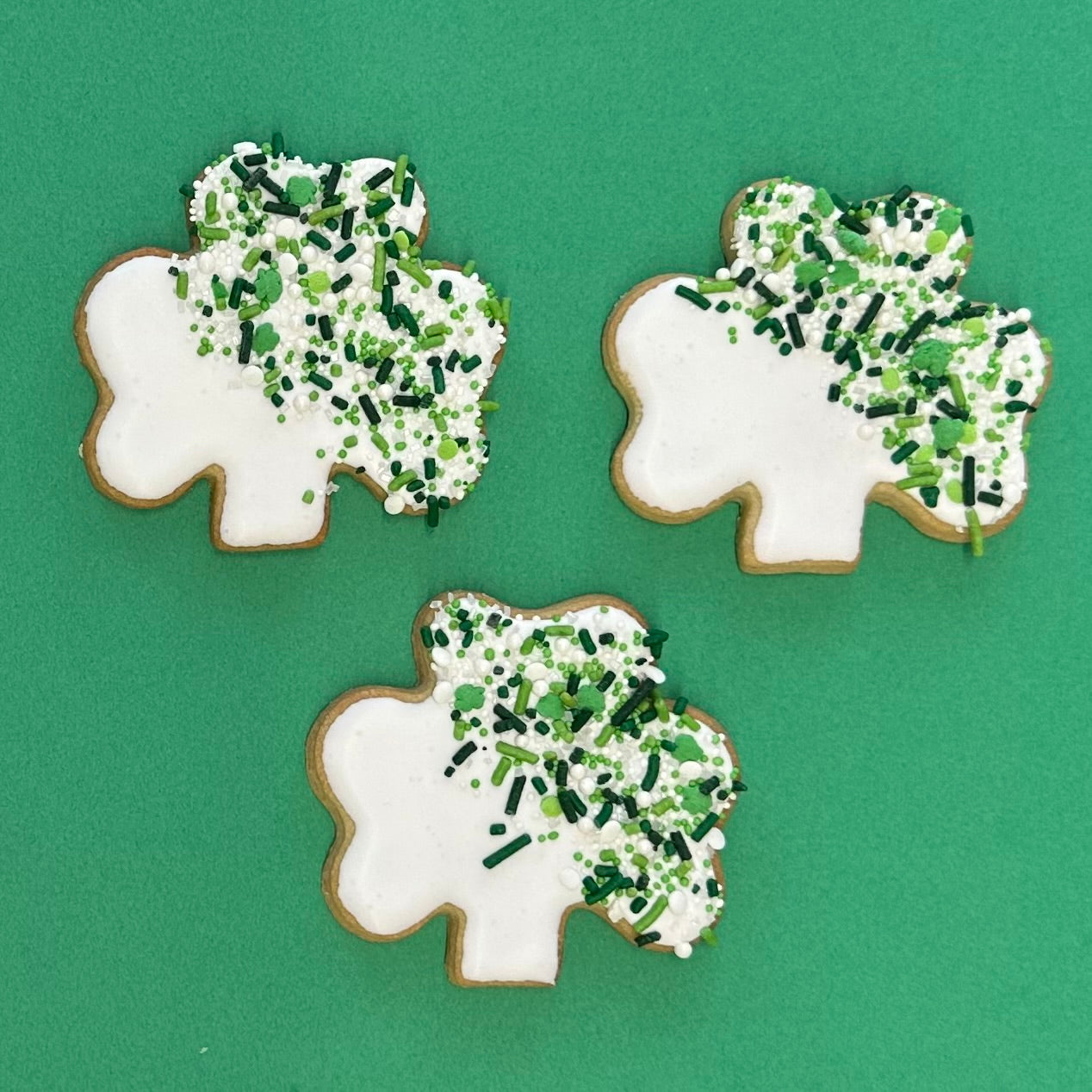 St. Patrick's Day Shamrock Cookies