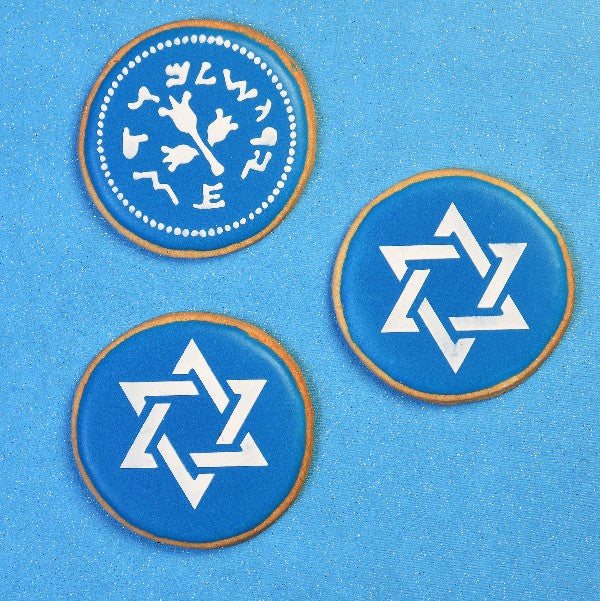 Blue Hanukkah Gelt Cookies