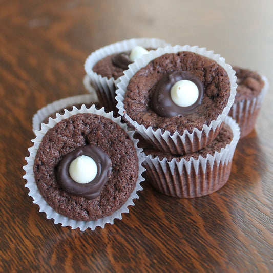 Mini Black & White Brownie bites