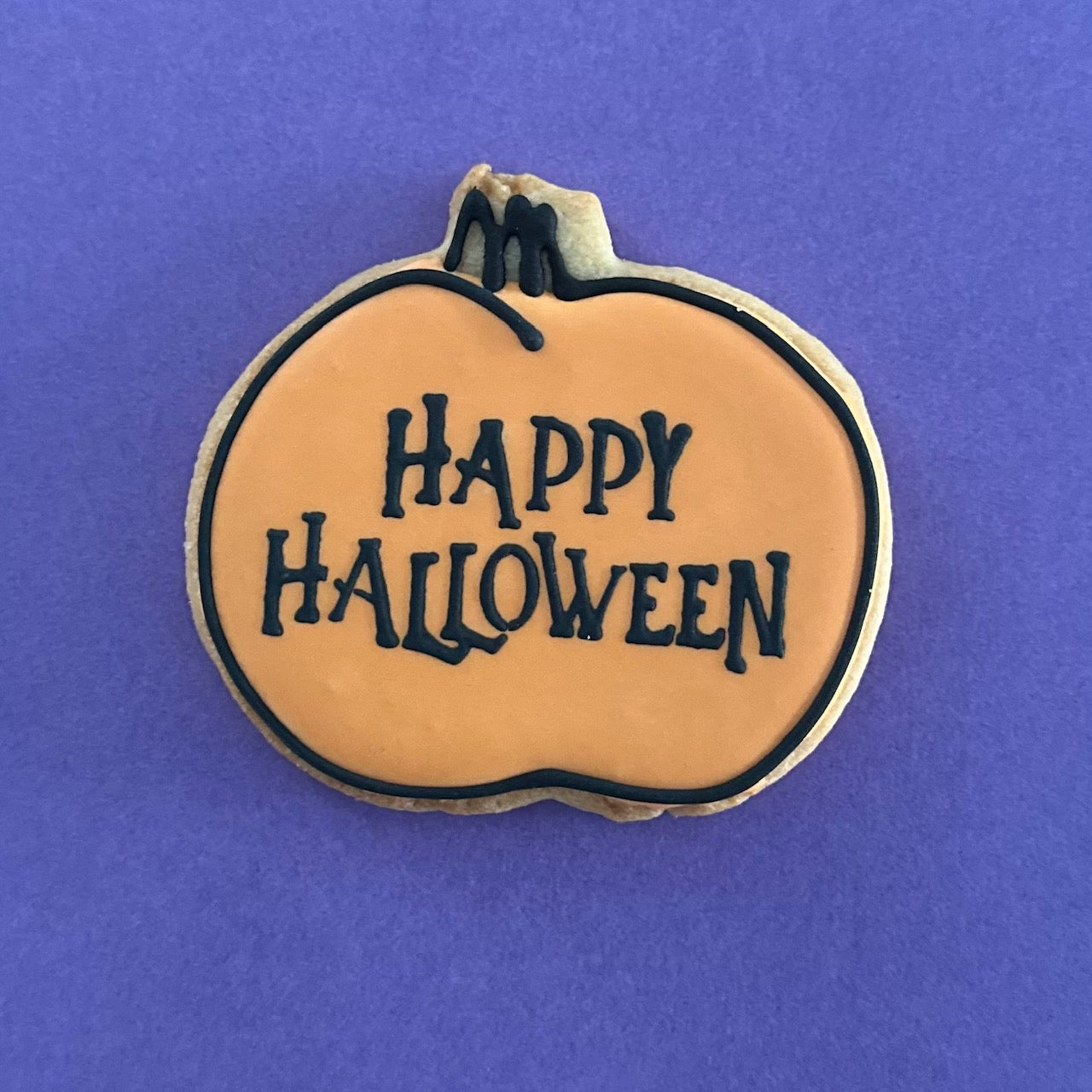 Happy Halloween Pumpkin Cookies