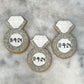 Custom Engagement Ring Cookies Silver