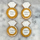 Custom Engagement Ring Cookies Gold