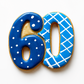 60th birthday decorated cookie