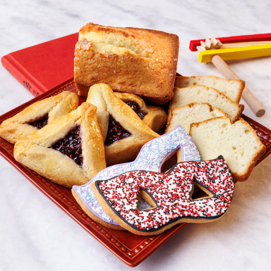 Hamantaschen, Masks and Pound Cake