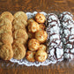 Coconut macaroons, Snickerdoodles and Chocolate Crackle Cookies