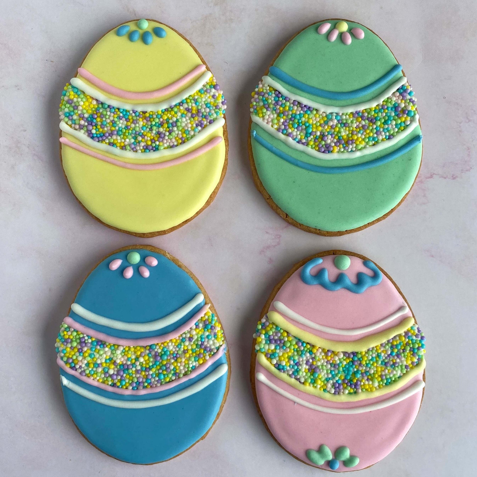 Decorated Easter Egg cookies