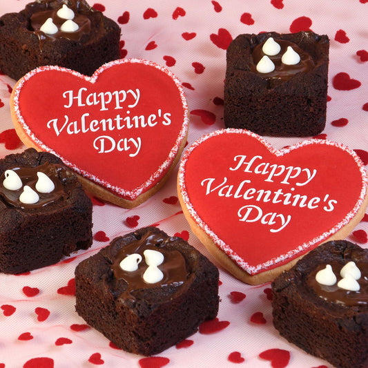 Valentine's Day cookies and brownies