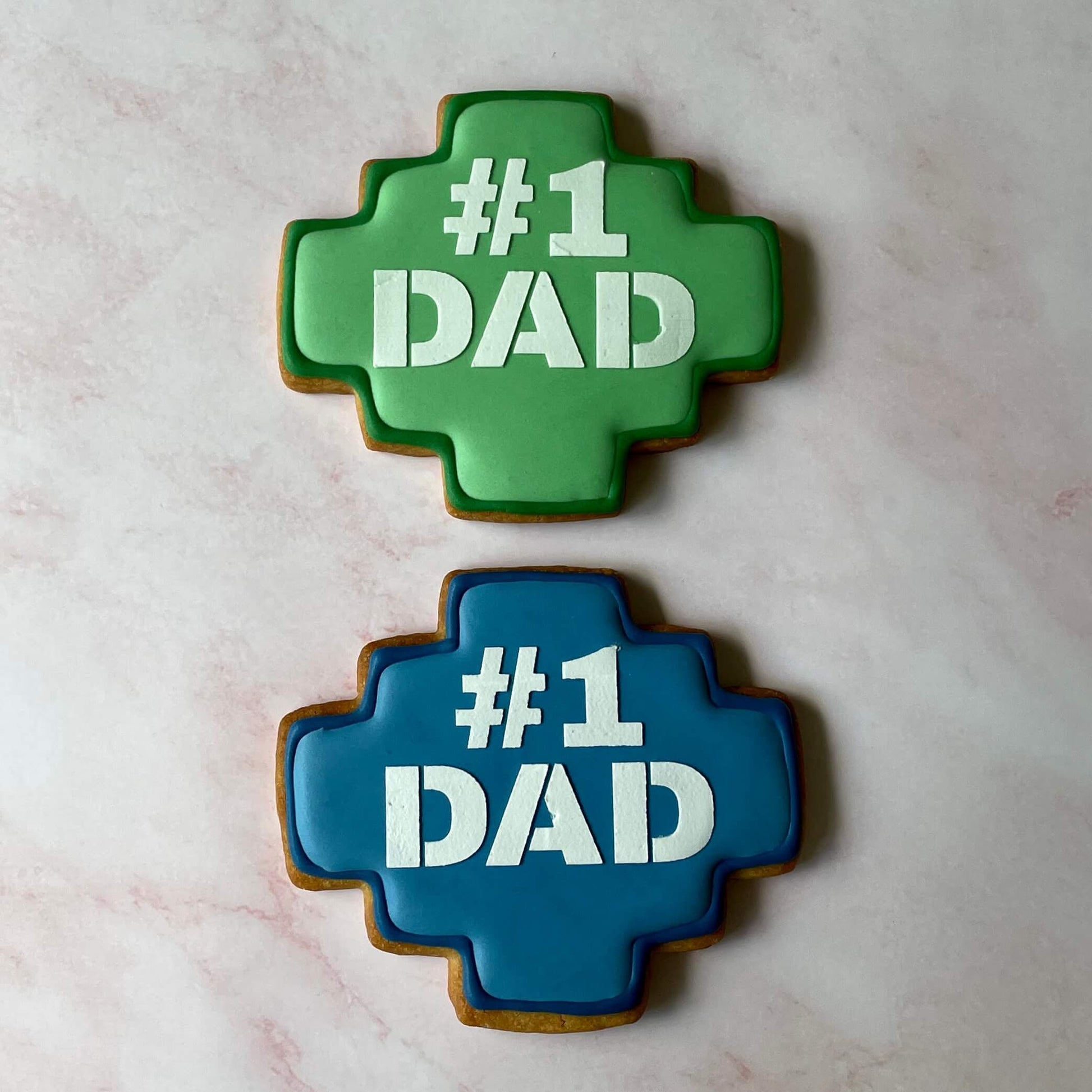 #1 Dad Green and Blue